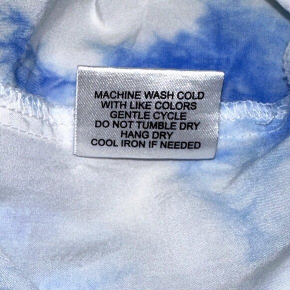 Jane & Delancey Cloudcore Tie-Dye Camp Blouse M Coastal Cowgirl Shell Buttons - Picture 6 of 6